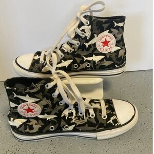 Converse Chuck Taylor All Star Shark Camo High Top Sneakers Junior 3 666888F